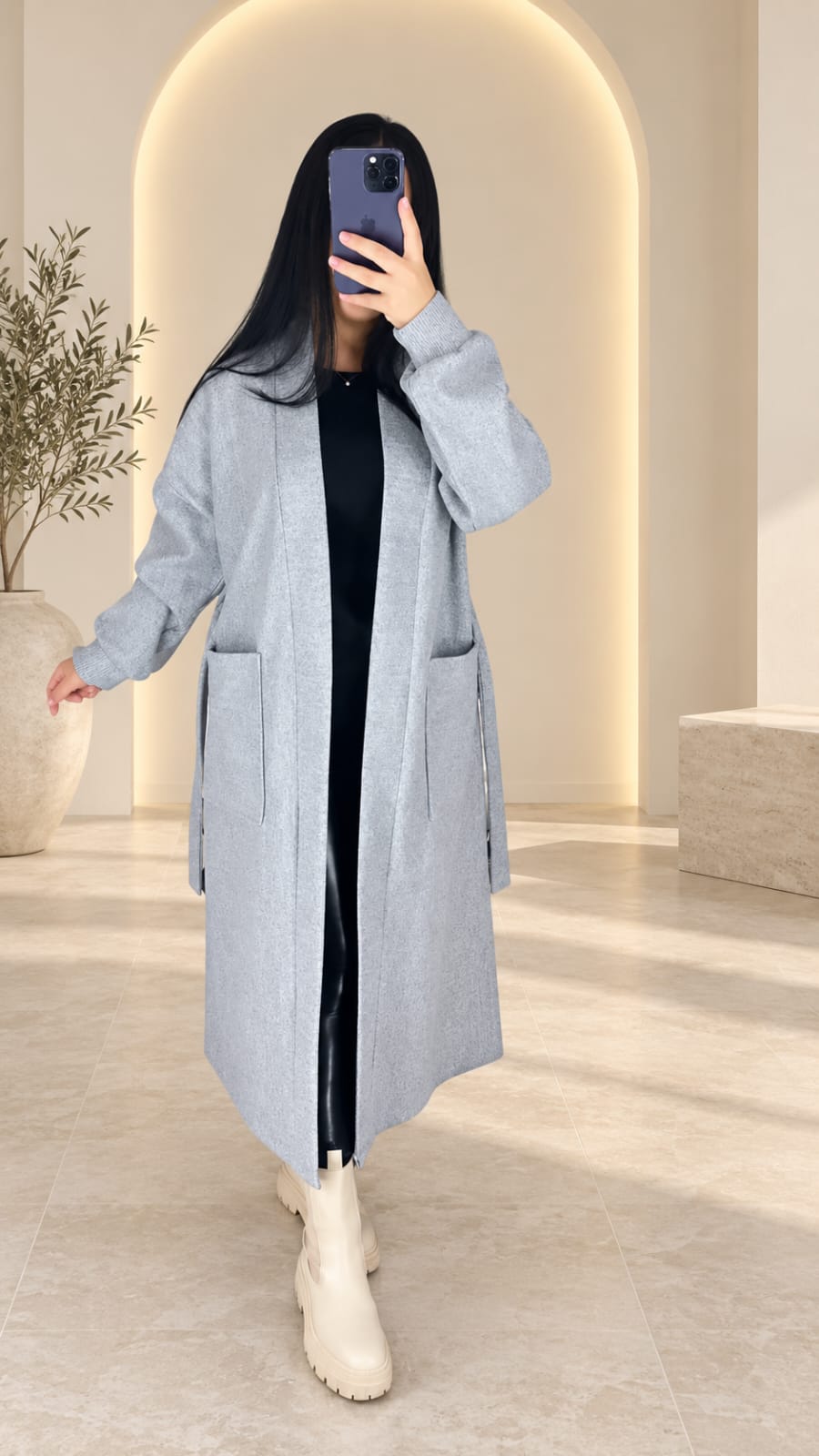 مونطو نسائي طويل وأنيق – Manteau Long Élégant