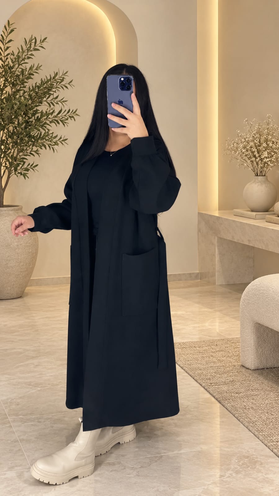 مونطو نسائي طويل وأنيق – Manteau Long Élégant